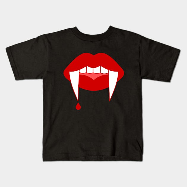 Vampire Teeth Kids T-Shirt by igorstarina@gmail.com